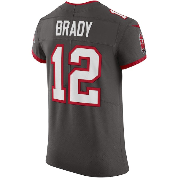 Tom Brady Tampa Bay Buccaneers Nike Alternate Vapor Elite Jersey - Pewter - Image 3