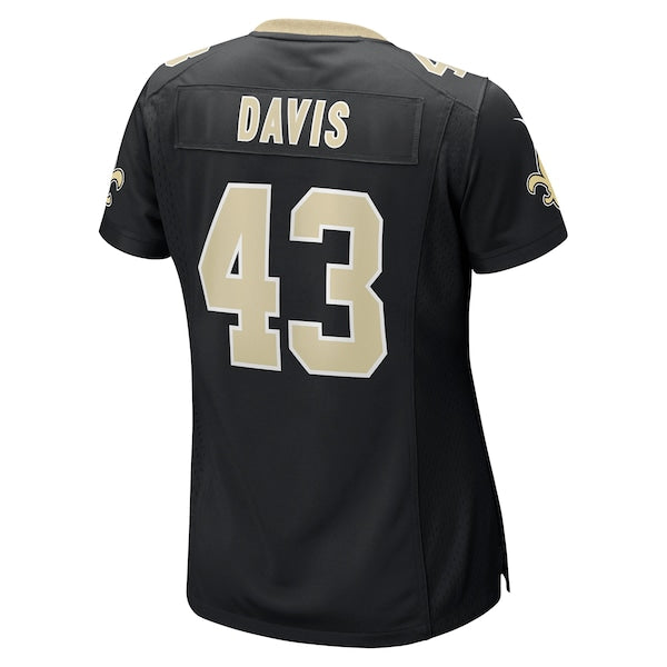 Michael Davis New Orleans Saints Nike Women's Team Game Jersey - Black - Image 3