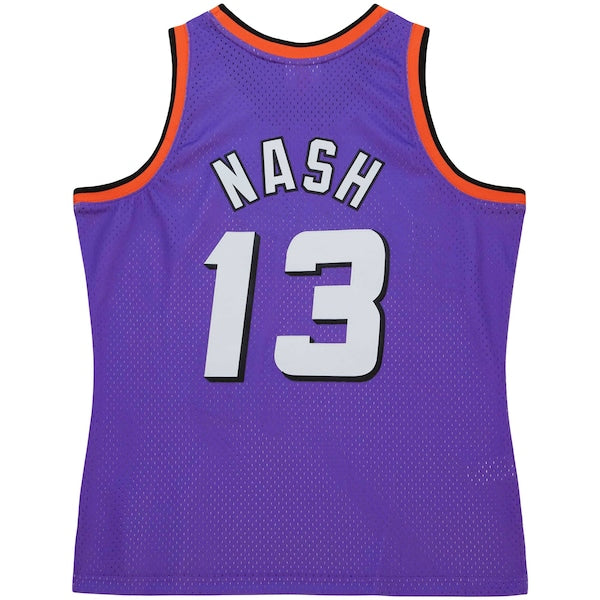 Steve Nash Phoenix Suns Hardwood Classics 1996/97 Tropical Swingman Jersey - Purple - Image 3