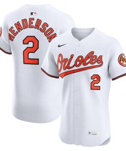 Gunnar Henderson Baltimore Orioles Nike Home Elite Jersey - White