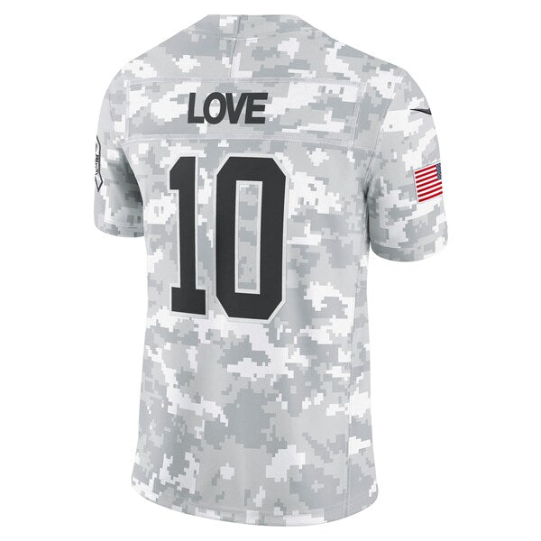 Jordan Love Green Bay Packers Nike 2024 Salute to Service Limited Jersey - Arctic Camo - Image 3