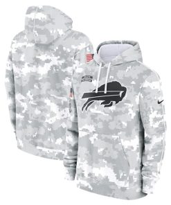 Buffalo Bills Nike 2024 Salute to Service Club Fleece Pullover Hoodie - Arctic Camo