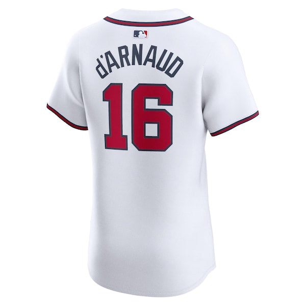 Travis d'Arnaud Atlanta Braves Nike Home Elite Player Jersey - White - Image 3