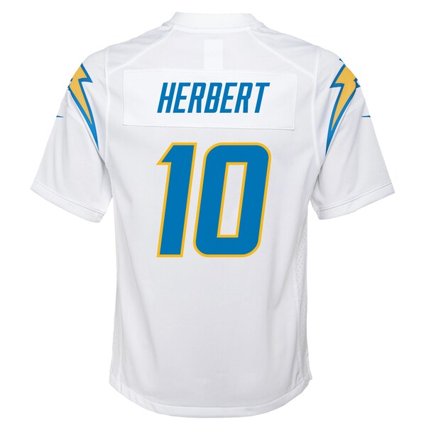 Justin Herbert Los Angeles Chargers Nike Youth Game Jersey - White/Navy/Powder Blue/Royal - Image 4