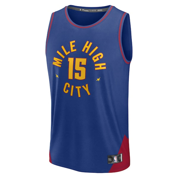 Nikola Jokic Denver Nuggets Youth Fast Break Replica Player Jersey - Statement Edition - Blue - Image 2