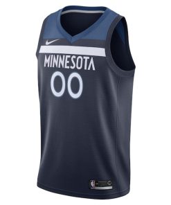 Alternative view of Minnesota Timberwolves Nike Swingman Custom Jersey Navy - Icon Edition
