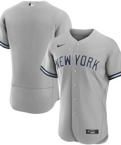 New York Yankees Nike Road Authentic Team Jersey - Gray