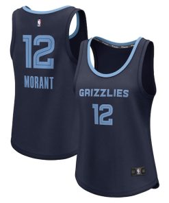 Ja Morant Memphis Grizzlies  Women's Fast Break Player Jersey - Icon Edition - Navy