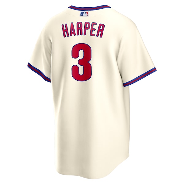Bryce Harper Philadelphia Phillies Nike Alternate Replica Player Name Jersey - Cream/Red/White - Image 4