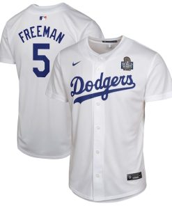 Freddie Freeman Los Angeles Dodgers Nike Youth 2024 World Series Game Jersey - White
