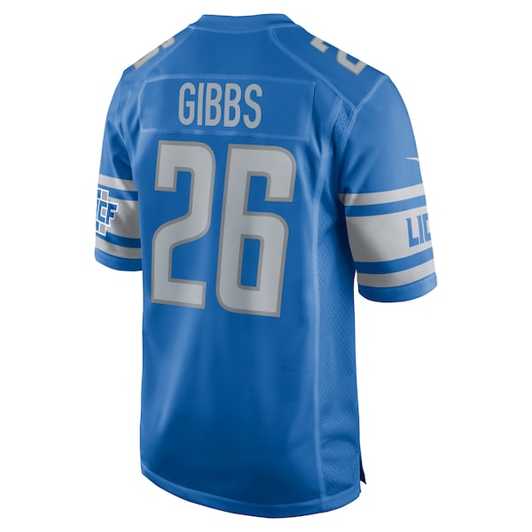 Jahmyr Gibbs Detroit Lions Nike 2023 NFL Draft First Round Pick Game Jersey - Blue - Image 3
