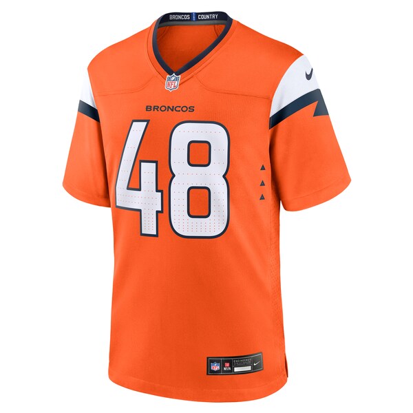 Mitchell Fraboni Denver Broncos Nike Team Game Jersey - Orange - Image 3