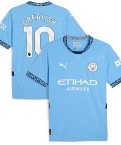 Jack Grealish Manchester City Puma 2024/25 Home Replica Player Jersey - Light Blue