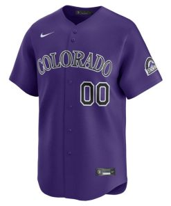 Alternative view of Youth Colorado Rockies Nike Alternate Limited Custom Jersey - Purple