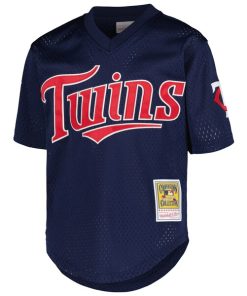 Alternative view of David Ortiz Minnesota Twins  Youth Cooperstown Collection Mesh Batting Practice Jersey - Navy