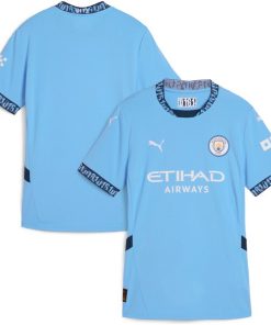 Manchester City Puma Women's 2024/25 Home Replica Jersey - Light Blue