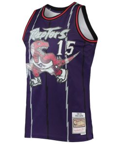 Alternative view of Vince Carter Toronto Raptors 1998/99 Hardwood Classics NBA 75th Anniversary Diamond Swingman Jersey - Purple