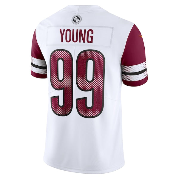 Chase Young Washington Commanders Nike Vapor Limited Jersey - White/Black/Burgundy - Image 4