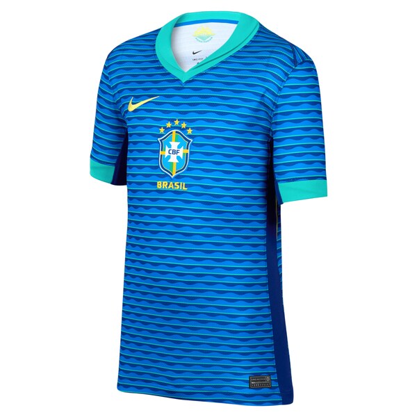 Brazil National Team Nike Youth 2024 Away Stadium Replica Jersey?ยจC Blue - Image 3