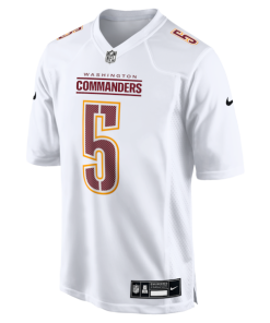 Alternative view of Jayden Daniels Washington Commanders Nike Fashion Jersey - Tundra White