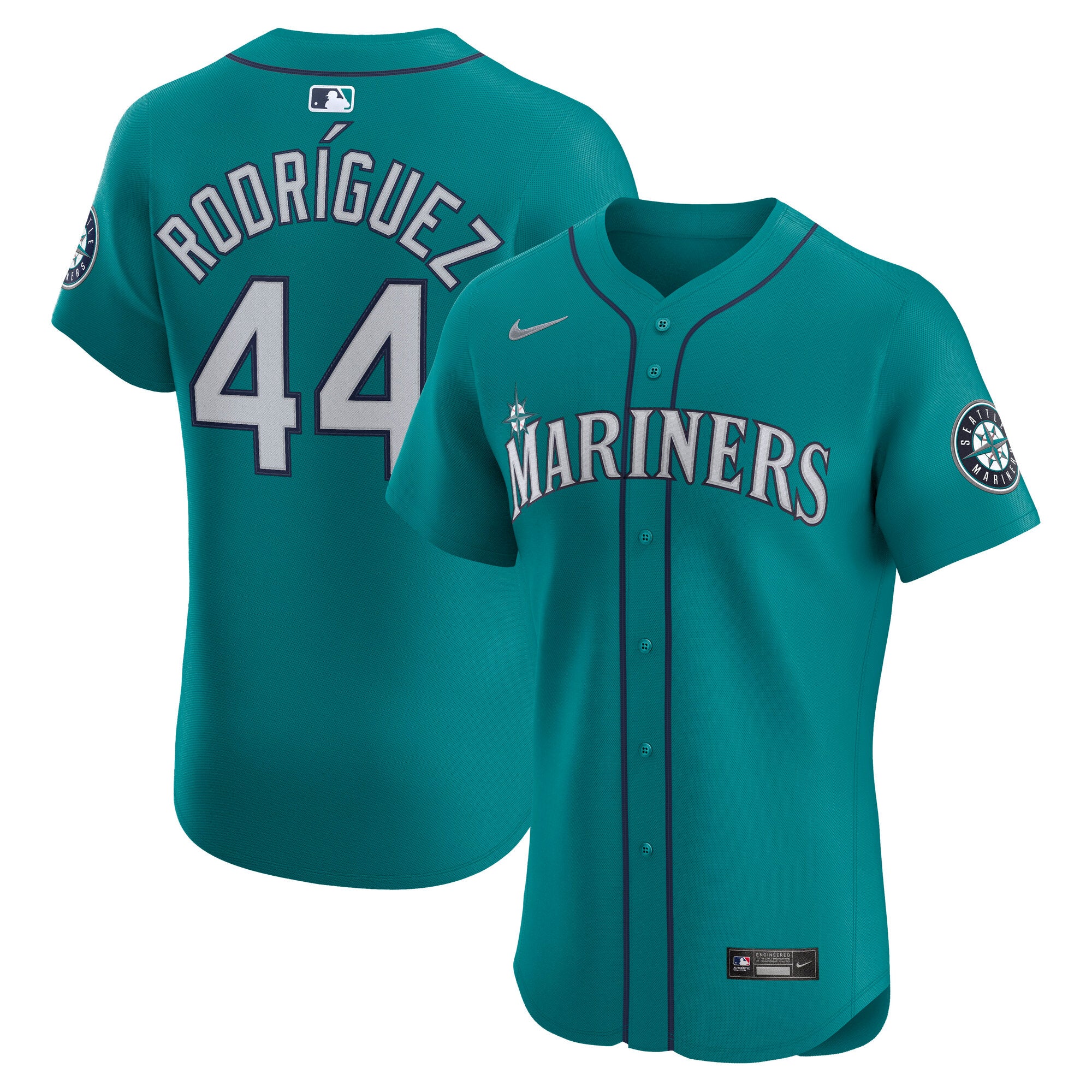 Julio Rodr¨ªguez Seattle Mariners Nike Alternate 2 Elite Player Jersey - Cream/White/Teal - Image 8