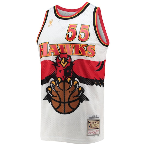 Dikembe Mutombo Atlanta Hawks 1996/97 Hardwood Classics Swingman Jersey - White - Image 2