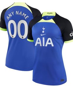 Tottenham Hotspur Nike Women's 2022/23 Away Breathe Stadium Replica Custom Jersey - Blue