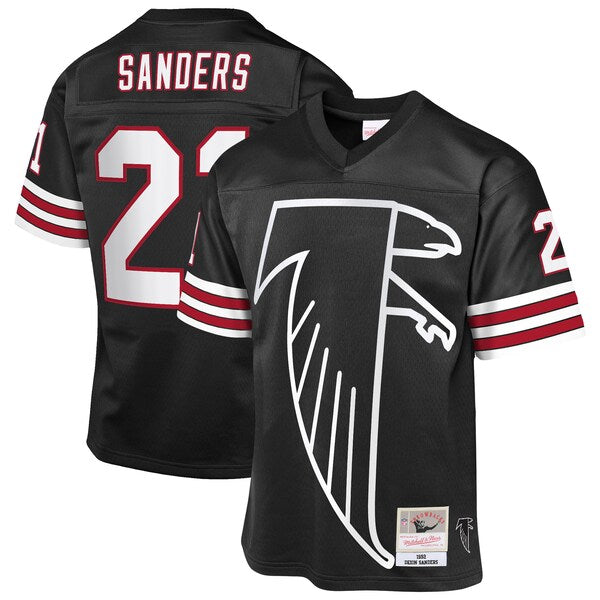 Deion Sanders Atlanta Falcons Youth 1992 Throwback Fashion Jersey - Black