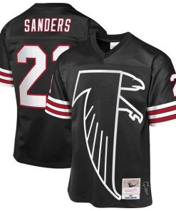 Deion Sanders Atlanta Falcons 1992 Throwback Fashion Jersey - Black