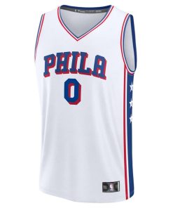 Alternative view of Tyrese Maxey Philadelphia 76ers  Youth Fast Break Replica Player Jersey - Association Edition - White