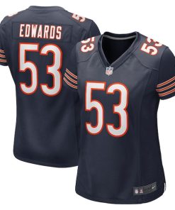 TJ Edwards Chicago Bears Nike Women's Game Player Jersey - Navy