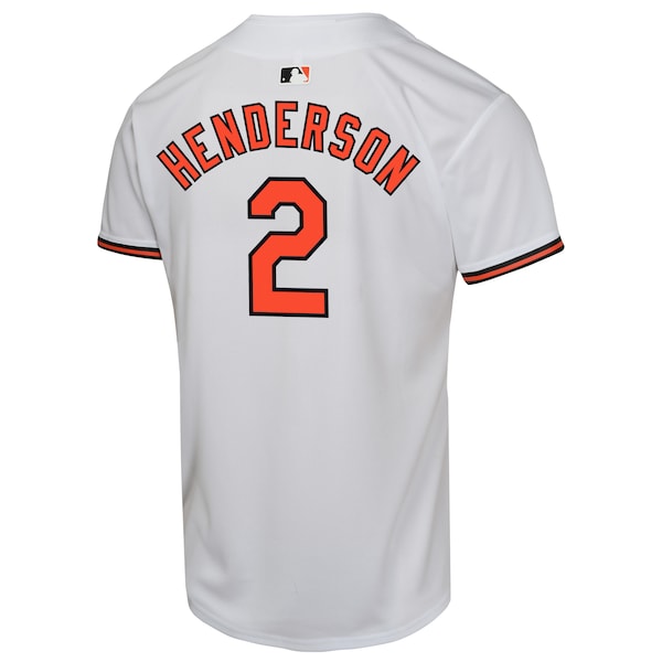 Gunnar Henderson Baltimore Orioles Nike Youth Home Game Player Jersey - White - Image 3