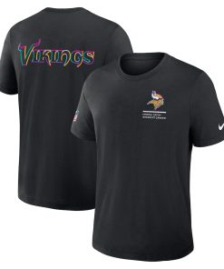 Minnesota Vikings Nike 2025 NFL Crucial Catch Tri-Blend Dri-FIT T-Shirt - Black