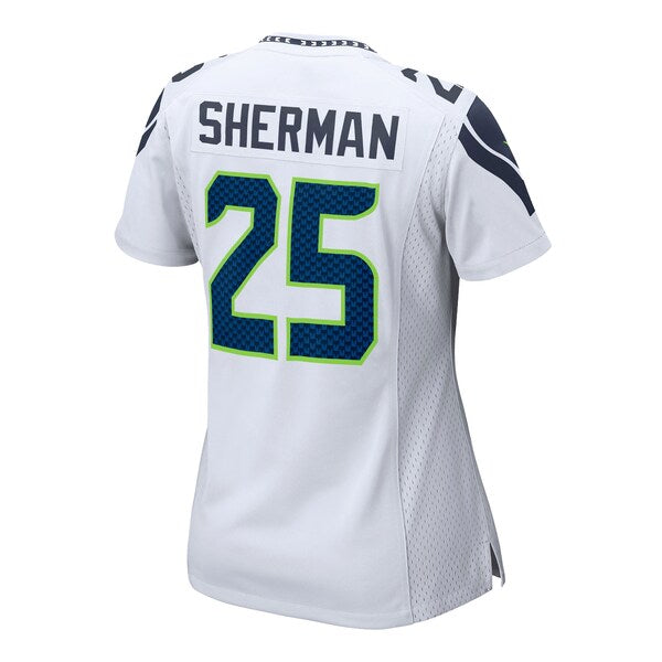 Richard Sherman Seattle Seahawks Nike Women's Game Jersey - White - Image 3
