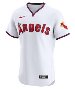 Alternative view of Los Angeles Angels Nike Alternate Vapor Premier Elite Patch Jersey - White