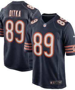 Alternative view of Mike Ditka Chicago Bears Nike Game Retired Player Jersey - Navy/Orange/White