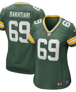 David Bakhtiari Green Bay Packers Nike Women's Game Player Jersey - Green