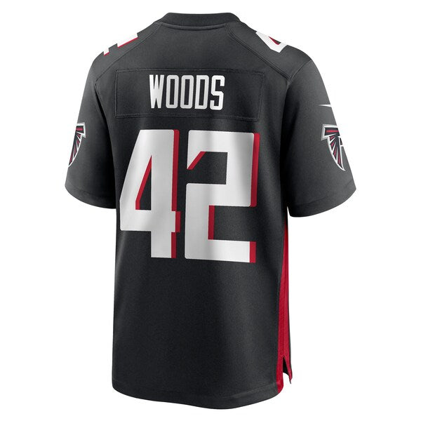 Josh Woods Atlanta Falcons Nike Team Game Jersey - Black - Image 3
