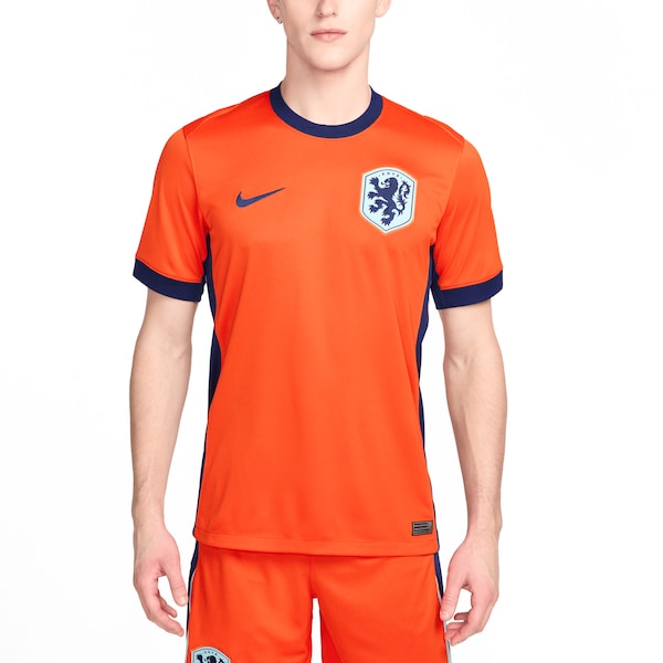 Netherlands National Team Nike 2024 Home Replica Blank Jersey - Orange - Image 5