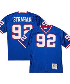 Michael Strahan New York Giants 1993 Authentic Throwback Retired Player Jersey - Royal/White