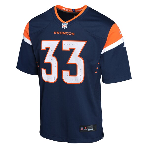 Javonte Williams Denver Broncos Nike Youth Alternate Game Jersey - Navy/Orange - Image 3