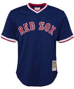 Alternative view of Ted Williams Boston Red Sox Youth Cooperstown Collection?Mesh Batting Practice Jersey - Navy