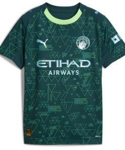 Alternative view of Manchester City Puma x EA SPORTS FC Youth 2025/26 Fourth Jersey - Green