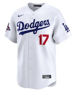 Alternative view of Shohei Ohtani Los Angeles Dodgers Nike 2024 World Series Champions Home Limited Player Jersey - White