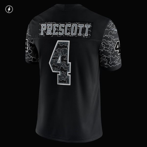 Dak Prescott Dallas Cowboys Nike RFLCTV Limited Jersey - Black - Image 6