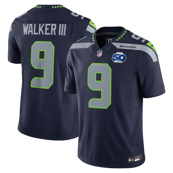 Kenneth Walker III Seattle Seahawks Nike Team 50th Season Vapor F.U.S.E. Limited Jersey - College Navy/Royal - Image 2