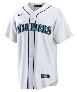 Alternative view of Men's Seattle Mariners Cal Raleigh Nike White Home Replica Player Jersey