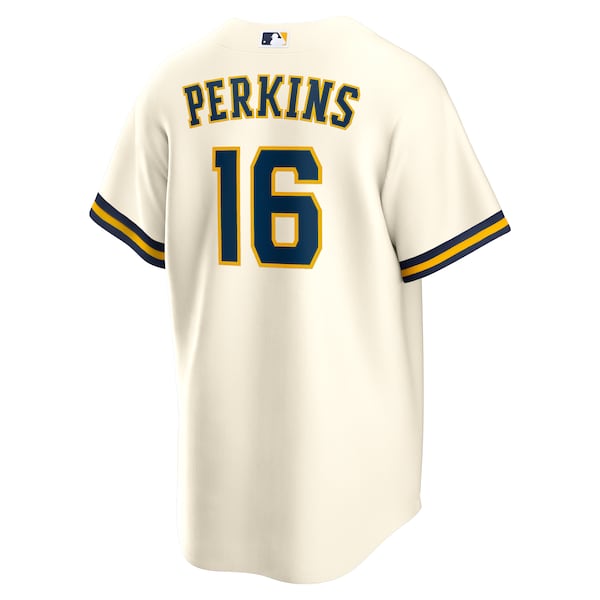 Blake Perkins Milwaukee Brewers Nike Home Replica Jersey - Cream - Image 3