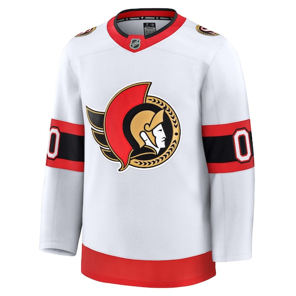 Ottawa Senators Away Premium Custom Jersey - White/Black - Image 3