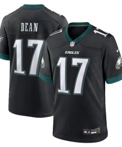 Alternative view of Nakobe Dean Philadelphia Eagles Nike Alternate Game Jersey - Black/Green